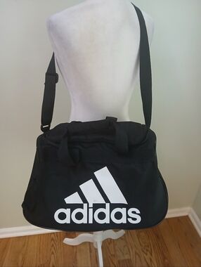 Adidas Black and White Duffel Shoulder Gym Bag NWOT